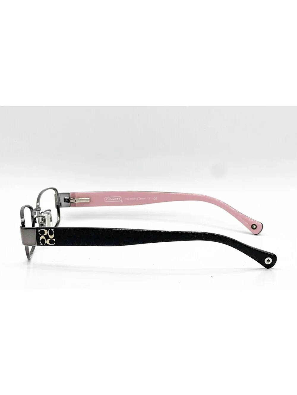 Coach HC 5001 9021 Dark Silver Rectangle Authentic Eyeglass Frames 50-16-135
